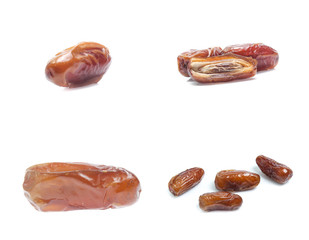 date plam isolated on white background (set  mix   collection)