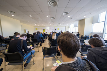 Students in class during a lecture