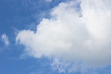 Beautiful blue sky sunny day, summer, clouds