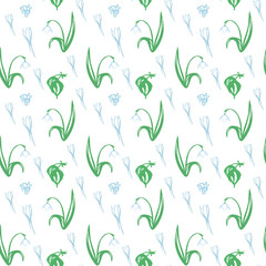Trendy Seamless Floral Pattern in Vector