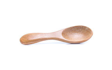 spoon wood isolated on white background