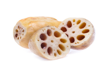 Lotus root  isolated on the white background