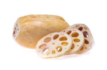 Lotus root  isolated on the white background