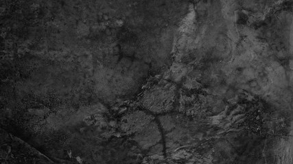 black concrete wall background, dirty cement floor