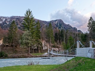 Slowenien - Podkoren - Fluss Save - Abendstimmung
