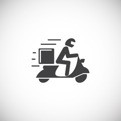 Express delivery related icon on background for graphic and web design. Creative illustration concept symbol for web or mobile app