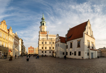 Fototapeta na wymiar Town Hall on the Main Square in Poznan in Poland