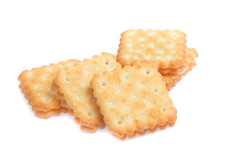 Cracker isolated on over white background
