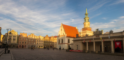 Fototapeta na wymiar Town Hall on the Main Square in Poznan in Poland
