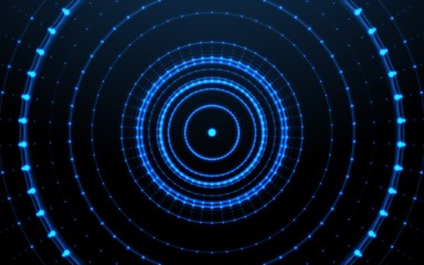 Abstract digital technology background.Futuristic glowing circle background
