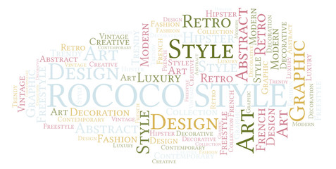 Rococo Style word cloud.