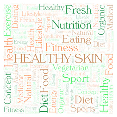 Healthy Skin word cloud.