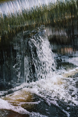 Flowing water on Bastion hill in Riga, Latvia, East Europe