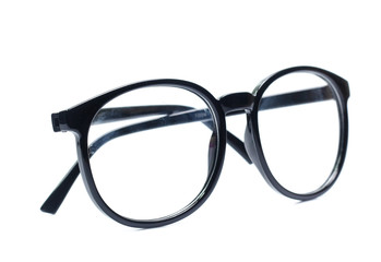 Black Eye Glasses Isolated on White