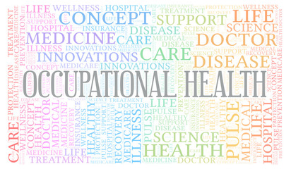 Fototapeta premium Occupational Health word cloud.