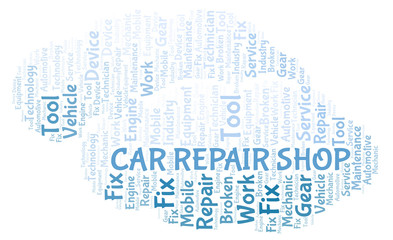 Car Repair Shop word cloud.