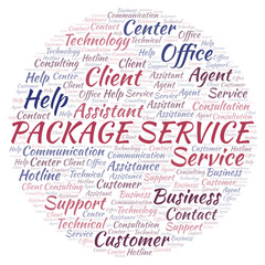 Obraz premium Package Service word cloud.