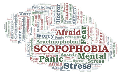 Scopophobia word cloud.