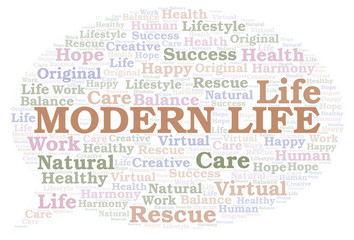 Modern Life word cloud.