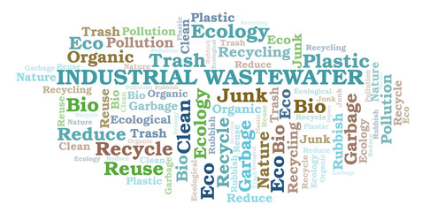 Fototapeta na wymiar Industrial Wastewater word cloud.