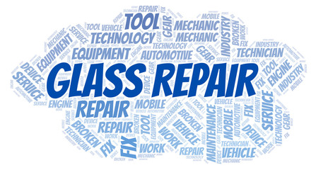 Fototapeta premium Glass Repair word cloud.