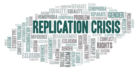 Replication Crisis - type of discrimination - word cloud.