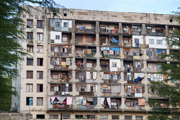 Abandoned apartment buildings