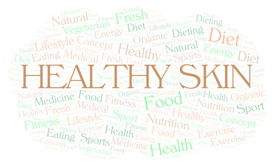 Obraz premium Healthy Skin word cloud.