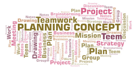 Obraz premium Planning Concept word cloud.