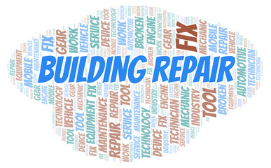 Fototapeta premium Building Repair word cloud.