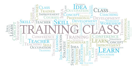Obraz premium Training Class word cloud.