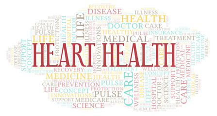 Obraz premium Heart Health word cloud.