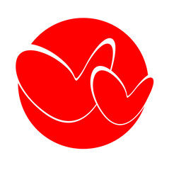 heart on white background