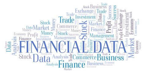 Financial Data word cloud.
