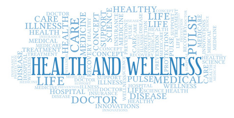 Fototapeta premium Health And Wellness word cloud.