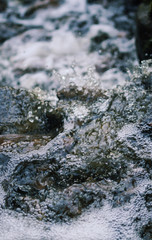 Flowing water on Bastion hill in Riga, Latvia, East Europe