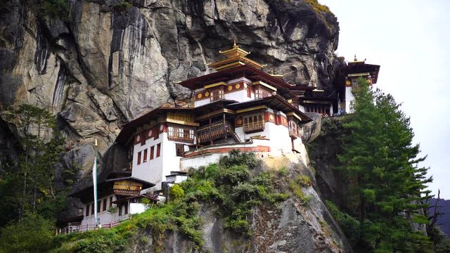 Tiger Nest Paro Taktsangat summer day in Upper Paro Valley Himalyas Bhutan