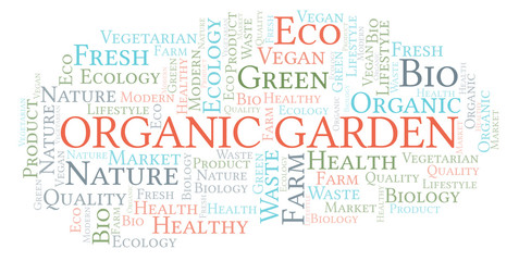 Obraz premium Organic Garden word cloud.