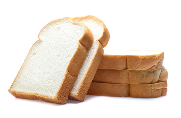 sliced bread isolated on white background