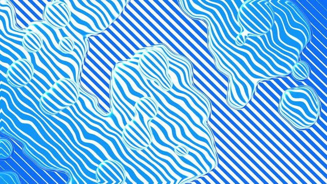 Footage with rotating hypnotic stripes. with drop water. 4k