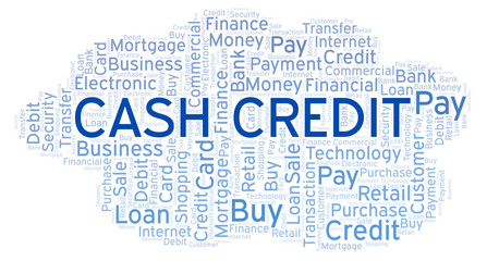 Fototapeta premium Cash Credit word cloud.