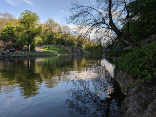  Beautiful clean lake in Sofiyivka park