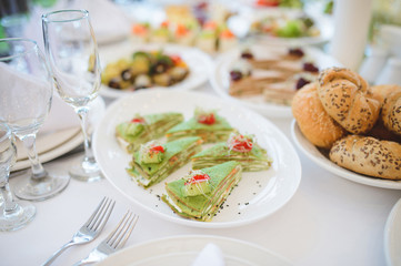 slices of green cake