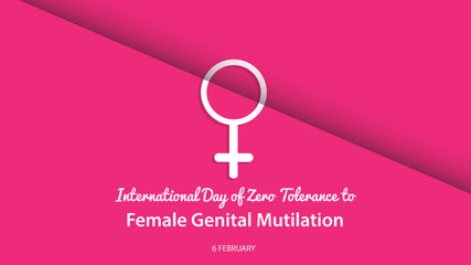 International Day of Zero Tolerance to Female Genital Mutilation. Vector illustration background