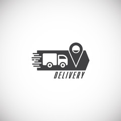 Express delivery related icon on background for graphic and web design. Creative illustration concept symbol for web or mobile app