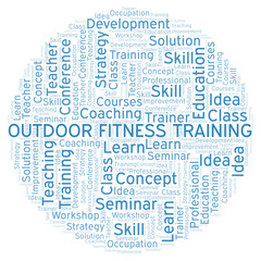 Fototapeta premium Outdoor Fitness Training word cloud.