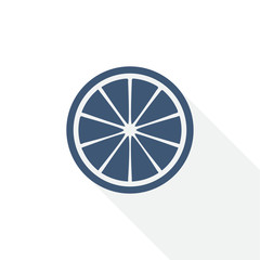 Lemon vector icon, fruit, fresh citrus concept flat design illustration