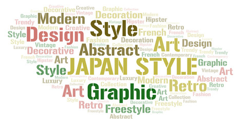 Japan Style word cloud.