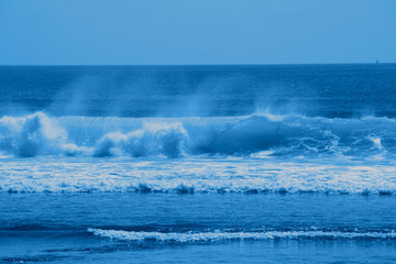 Beautiful seascape in the trendy classic blue color of the year.