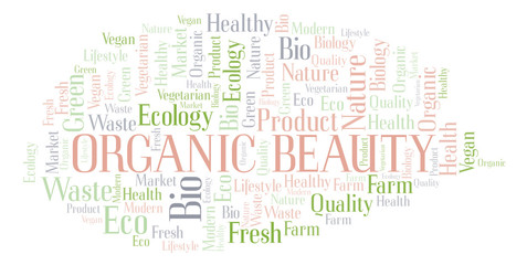 Organic Beauty word cloud.